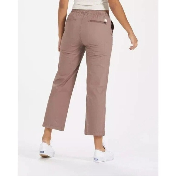 Vuori Ripstop Pants | Wide Leg | Organic Cotton Beige Mauve | Size Small - Picture 3 of 8
